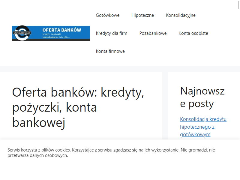Tani kredyt oferta banków. Ofertabankow.pl